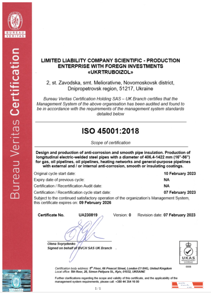 UK Bureau Veritas ceritificate of business registration Word and PDF template